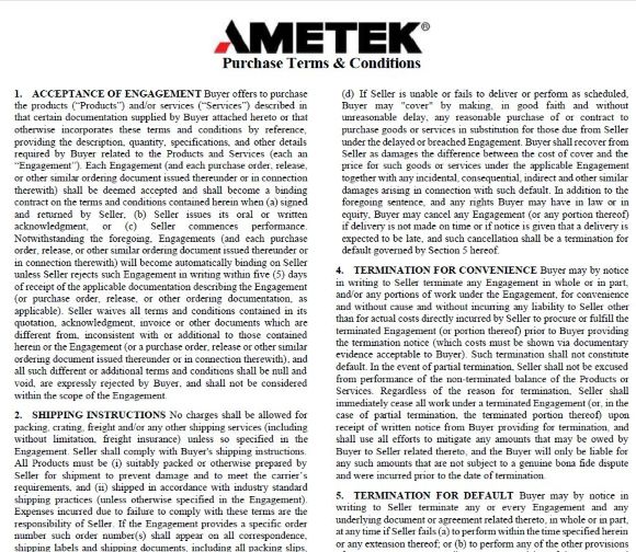 Terms and Conditions of Purchase certificate image